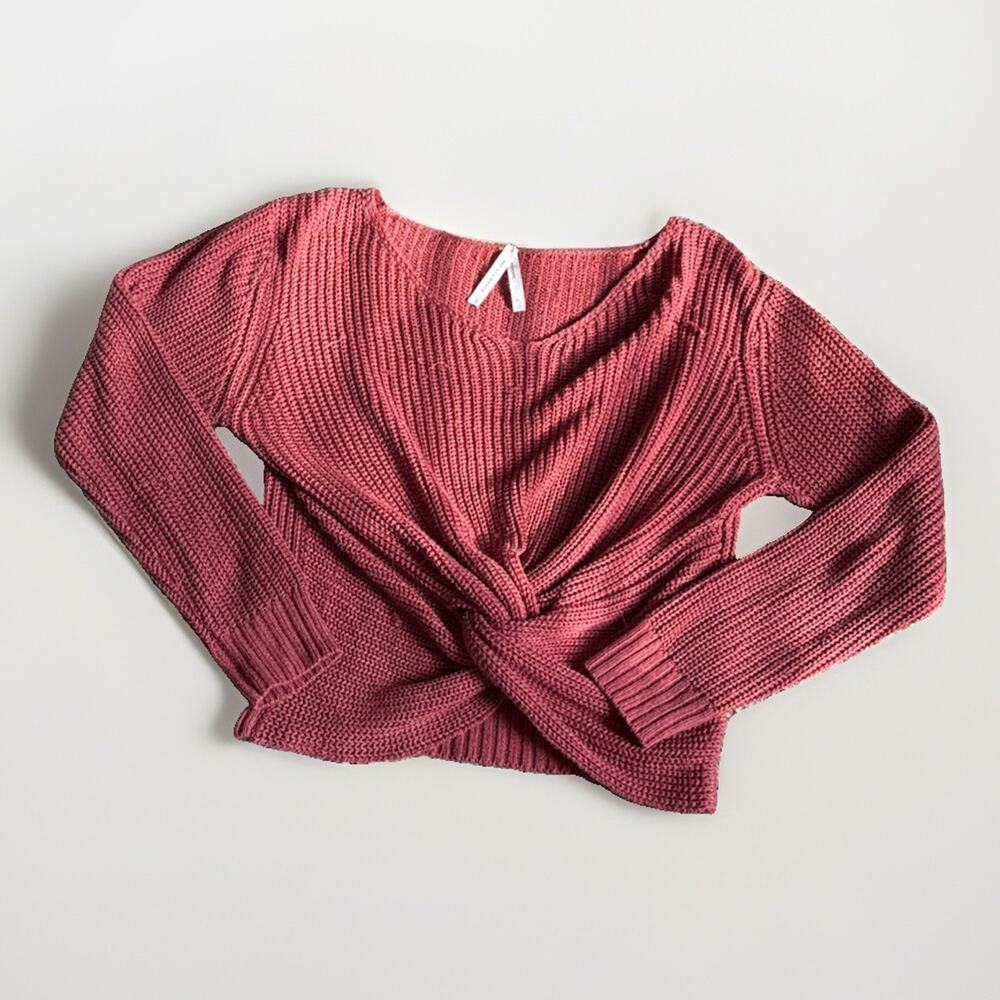 Dreamers By Debut Pink Tie Front Sweater Women’s Size Small